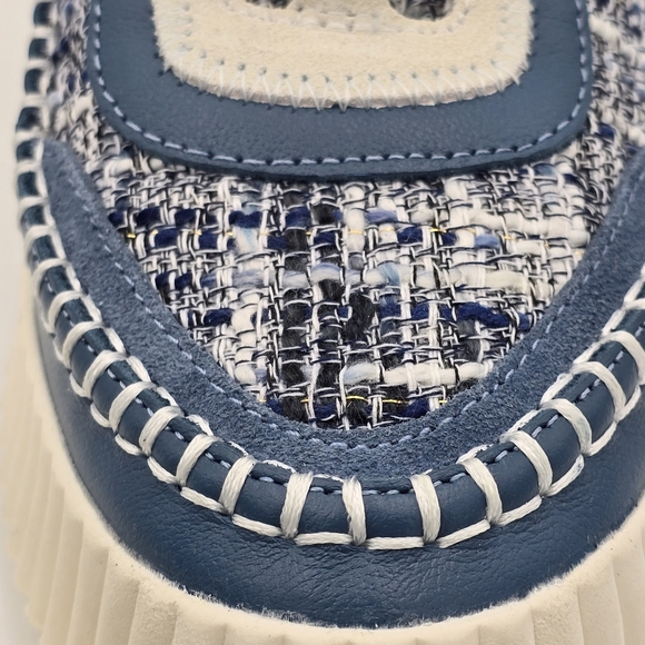 Dolce Vita Dolan Platform Sneakers, Navy Blue Multi Woven, Women's 9 - Picture 4 of 16